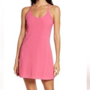 Outdoor Voices Exercise Dress Pink Athletic Dress Built in Shorts